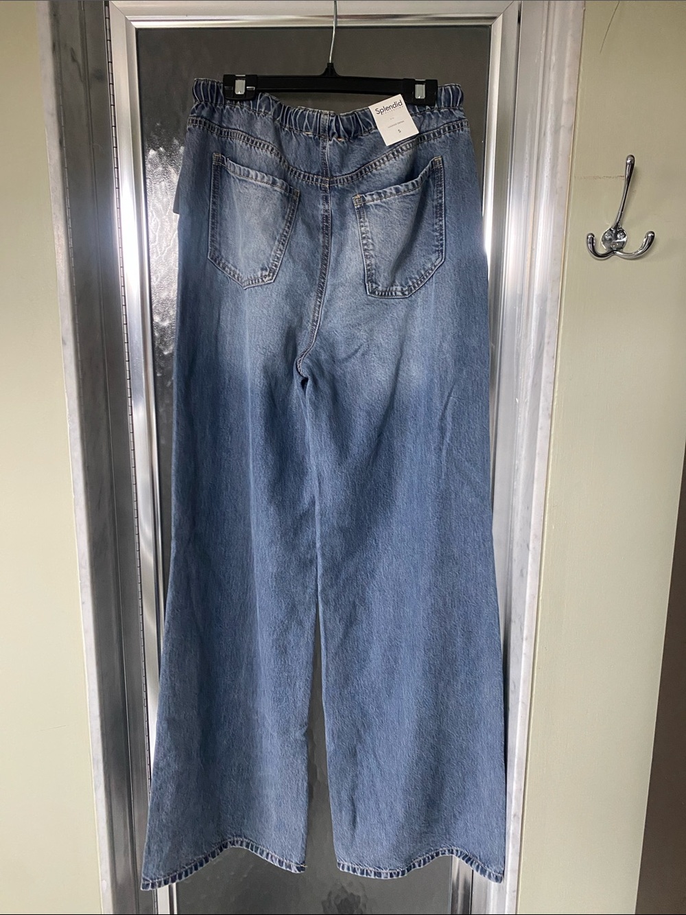 Splendid Light Blue Wide-Leg Drawstring Jeans - Picture 3 of 7